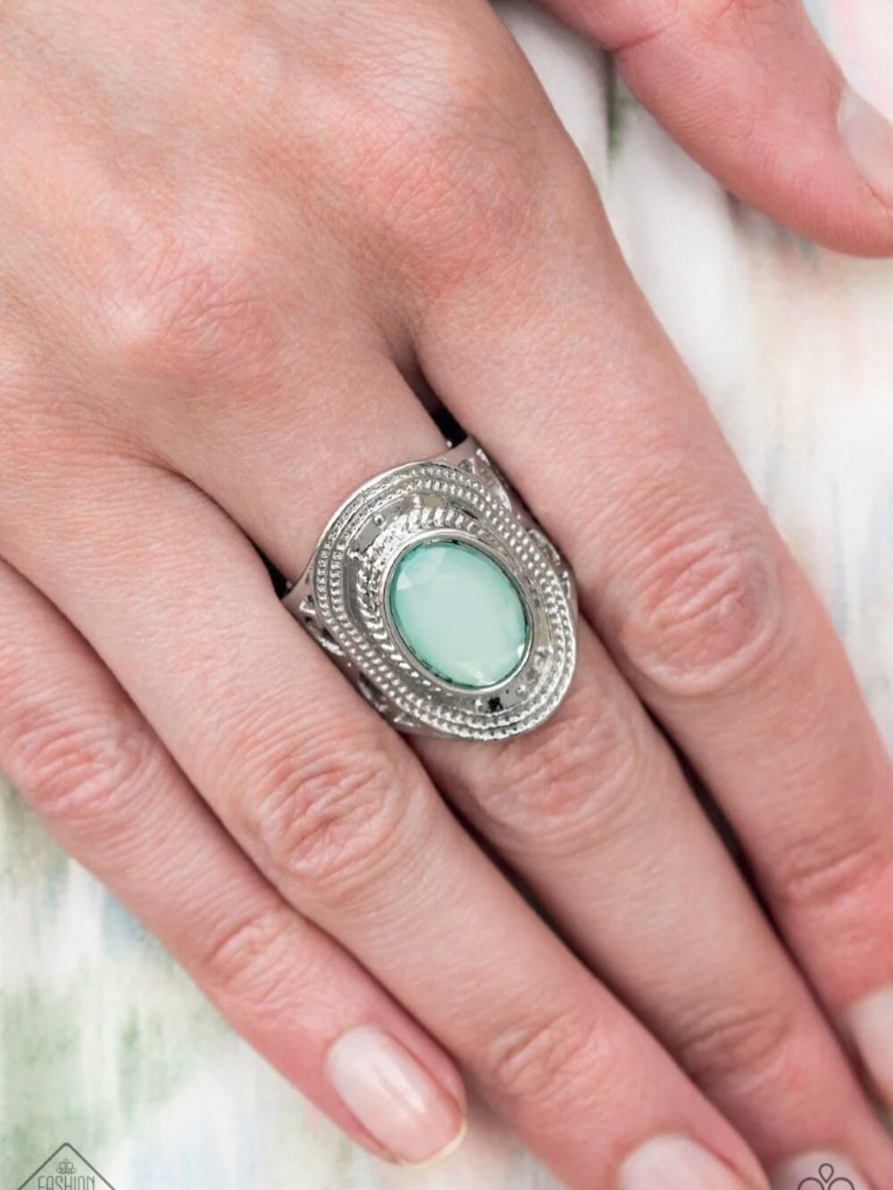 Paparazzi Jewelry Accessories - Calm And Classy - Blue Ring - Vintage